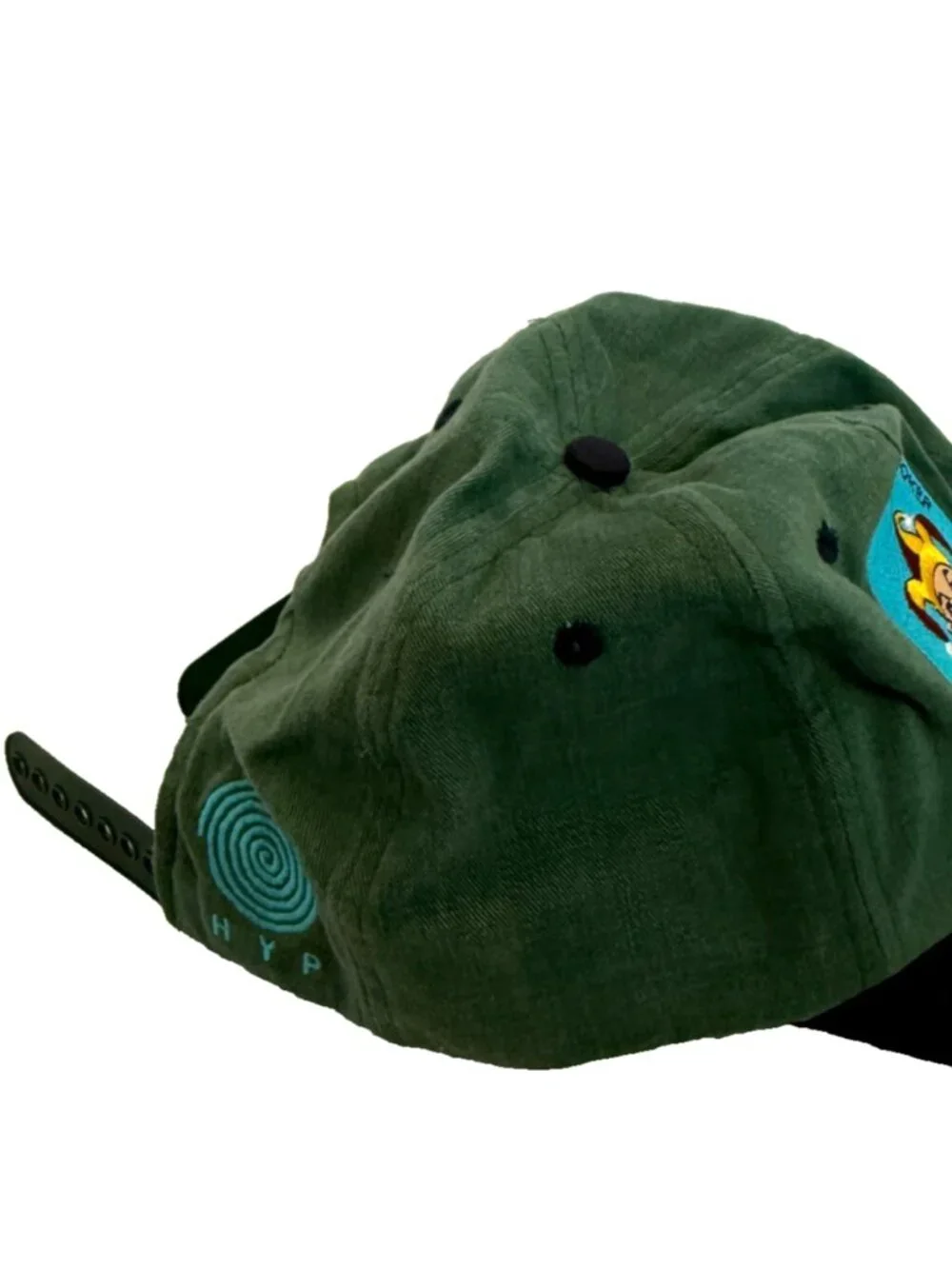 VINTAGE JOKER HYPNOTIC HATS EMBROIDERED HYP GREEN BLUE SNAPBACK CAP MADE TAIWAN